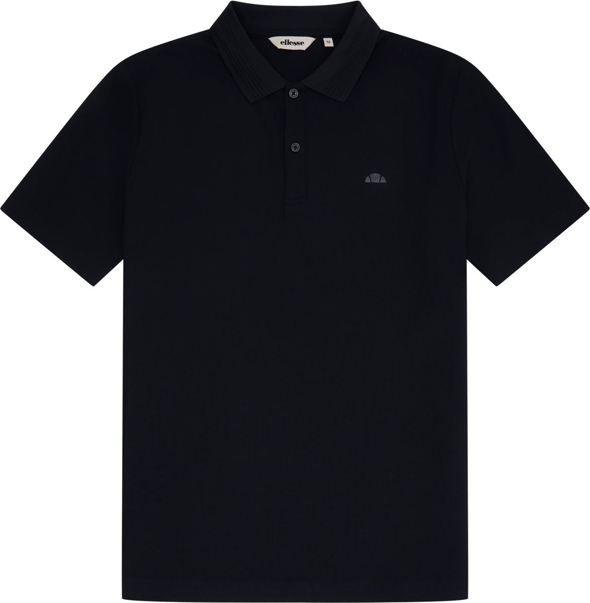 Poloshirt ELLESSE "EDMOND POLO", Herren, Gr. M, schwarz, Obermaterial: 100% Polyester, normal, Rundhals, Shirts Poloshirt, mit Polokragen, Kurzarm, aus Polyester, normale Länge schwarz M