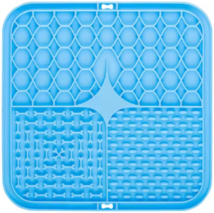 Inspire Picks Silicone Pet Lick Mat Slow Feeder & Bath Distraction Training Mat For Dogs blue