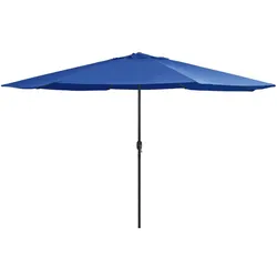 Helloshop26 - Sonnenschirm für den Außenbereich mit Metallstange 400 cm azurblau 02_0008264
