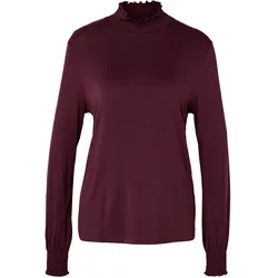 Tchibo - Blusenshirt mit Stehkragen - Damen - Gr. M - dunkelrot