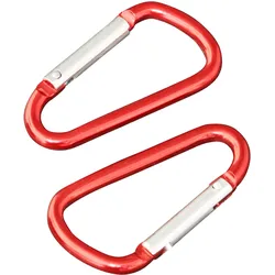 100 SPRINTIS Karabinerhaken 100 Stück, 48 mm, Aluminium, rot, vielseitiger Schlüsselanhänger und Befestigung für Outdoor-Aktivitäten und Camping