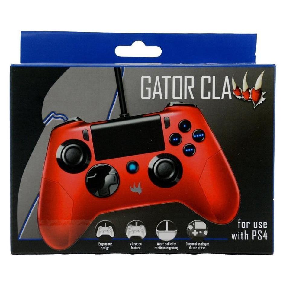 ORB Playstation 4 - Gator Claw Wired Controller (Red) () (PS4) (ORB3014)