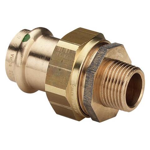 Viega Sanpress forskruning 2"-54 mm af rødgods, SC-Contur muffe/ nippel (Doppelnippel) (221997)