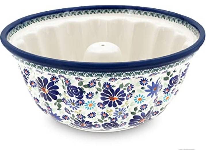 Bunzlauer keramik Original 2 Liter Kuchen Rührkuchen Gugelhupf Backform Ø27 cm H12 cm im Dekor DU126
