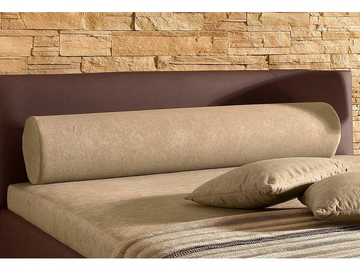 Nackenrolle MAINTAL, braun (cappuccino), L:116cm Ø:23cm, Polyester, Funktionskissen, Nackenrolle