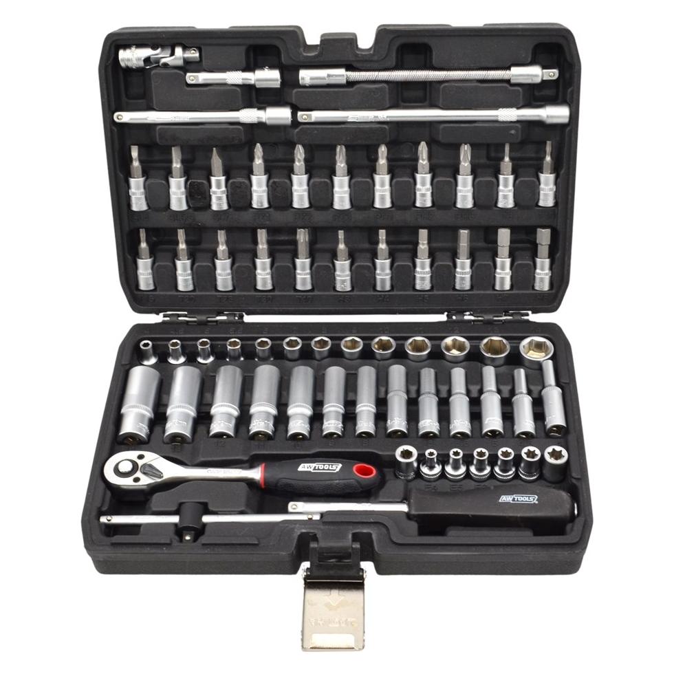 Awtools Zestaw narzędzi ZESTAW KLUCZY 63el. 1/4" BLACK LINE (986855)