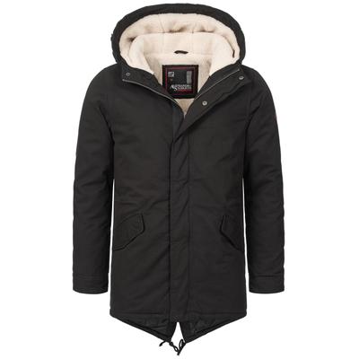 Winterjacke ALESSANDRO SALVARINI "ASMauro", Herren, Gr. M (50), schwarz, Obermaterial: 100% Polyester Innenmaterial: 100% Polyester, Jacken Winterjacke, mit warmem Teddyfell