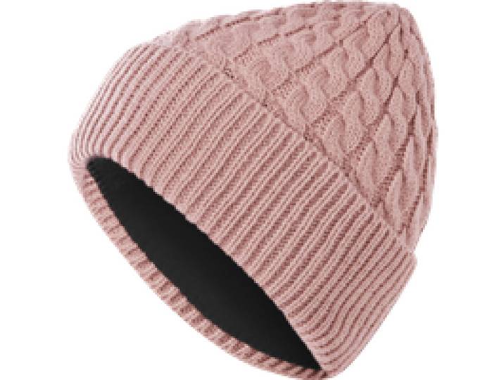 ESMARA® Bonnet en maille avec polaire femme (rosé)