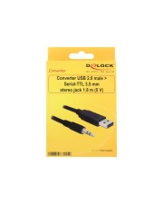 Delock Converter USB 2.0 > Serial-TTL 3.5 mm stereo jack 5 V Serieller Adapter Seriell Schwarz (83115)