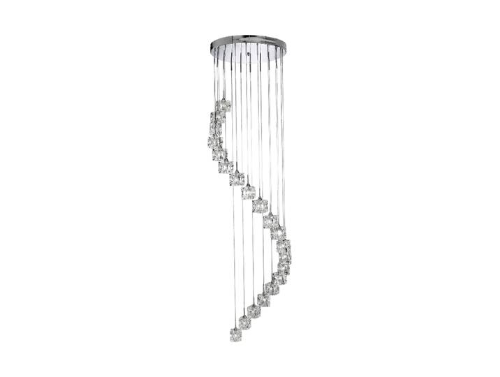 Dimmbare LED Design Hängelampe „Ice Cube“ Silber Searchlight