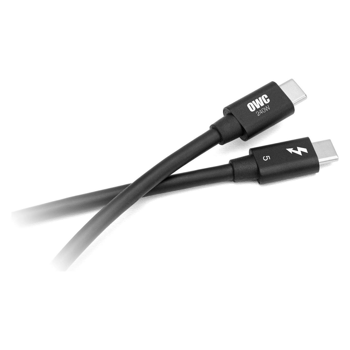 OWC Thunderbolt 5 USB C - USB C (1 m, Thunderbolt 4, Thunderbolt 5, USB 3.2 Gen 1, USB 3.2 Gen 2, USB 4, 240 W) (OWCCBLTB5C1.0M)