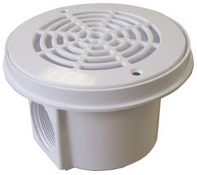 Bonde de fond Hayward LUXE 50mm coller pour piscine liner coloris blanc