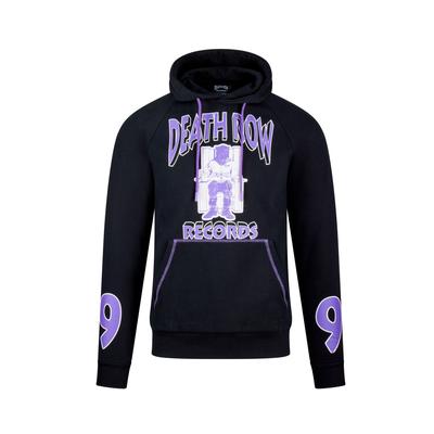 Sweatshirt RECOVERED "Death Row Purple Chair", Herren, Gr. XL, schwarz, 100% Baumwolle, bedruckt, normal, Sweatshirts Sweatshirt, mit coolem Death Row Records-Logoprint