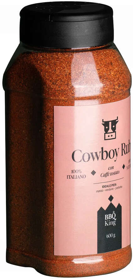 BBQ King Cowboy Rub (600 g) - Condimento per Carni Rosse