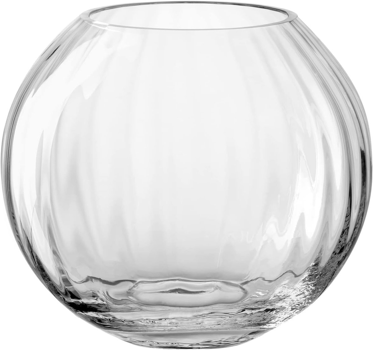 Transparante glazen vaas voor decoratie, Hoogte: 17,5 cm