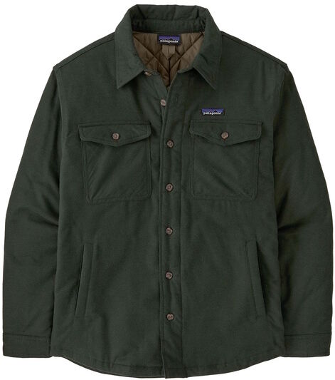 Patagonia Mens Lw Insulated Fjord Flannel Shirt-Old Growth Green (Olgg)-M