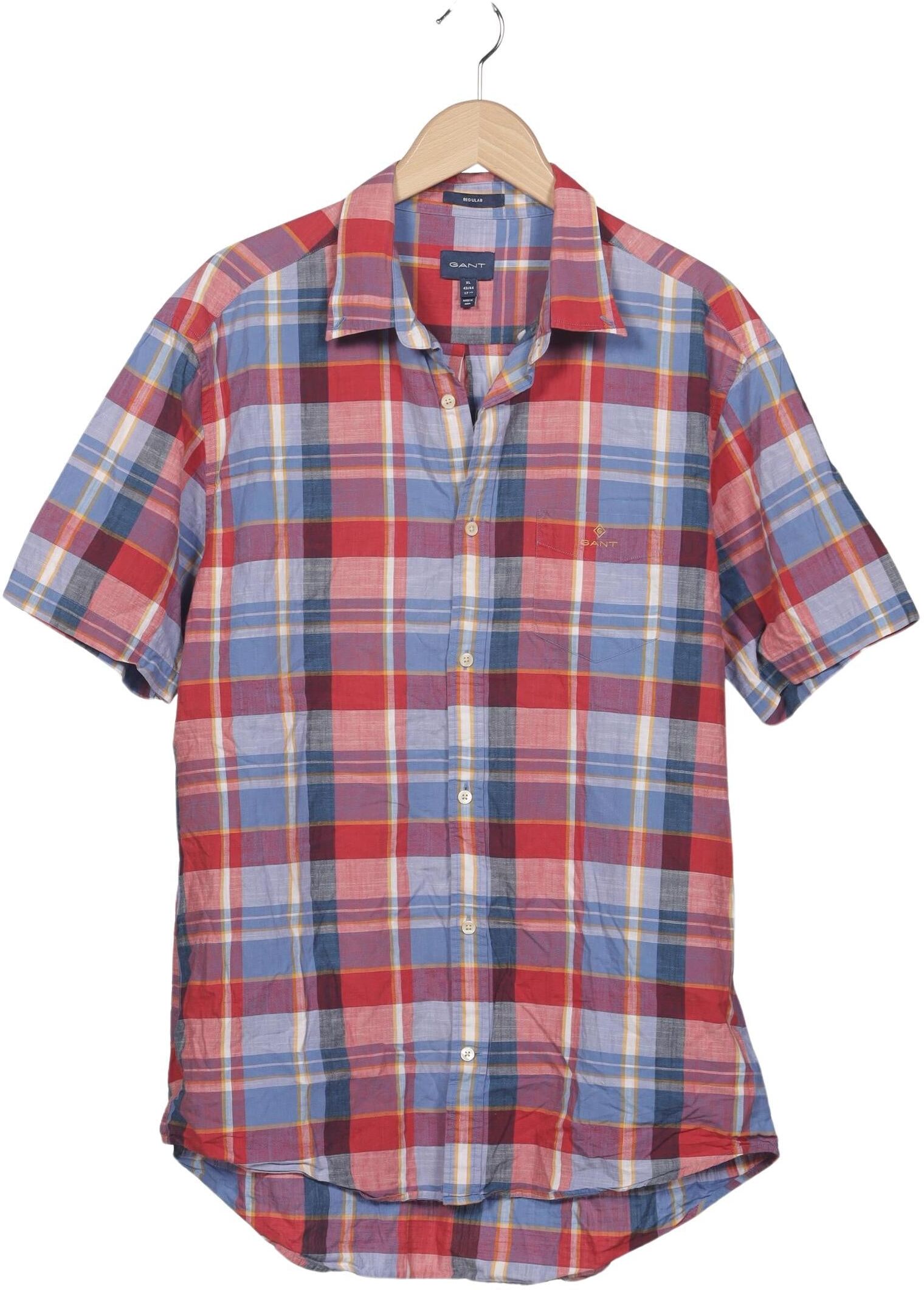 Gant Herren Hemd, Mehrfarbig, Gr. 43, Baumwolle - Second Hand