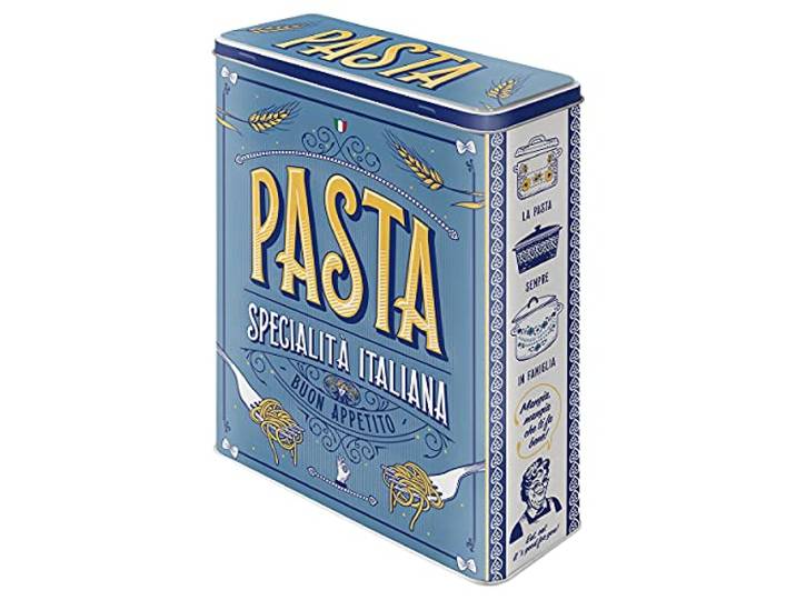 Nostalgic-Art Retro voorraadblik XL, Pasta – Geschenkidee voor de keuken, Grote mueslidoos van blik, Vintage design, 4 l