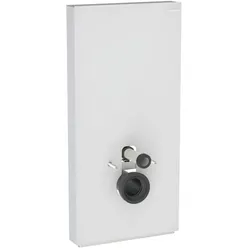 Geberit Monolith Plus Sanitärmodul 131222TD7 Front weiß, Seitenverkleidung Aluminium gebürstet, Bauhöhe 101cm