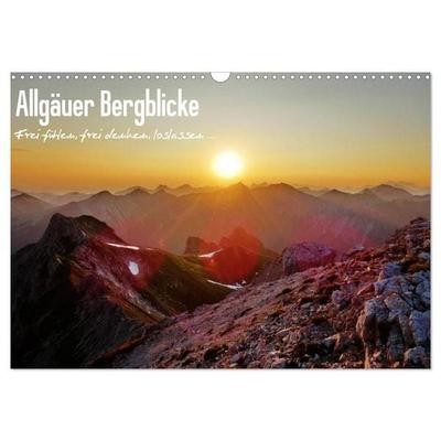 Allgäuer Bergblicke - Frei fühlen, frei denken, loslassen... (Wandkalender 2027 DIN A3 quer), CALVENDO Monatskalender