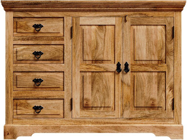 LAKSHMI-indisches-moebelhaus.de Kommode Guru 120x90x45 aus Mangoholz