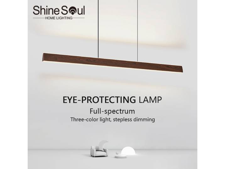Noyer pendentif LED lumière longue bande salle à manger cuisine île Dimmable Droplight Bar comptoir salon décor suspension