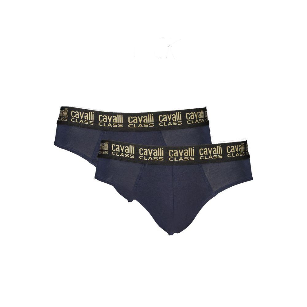 Cavalli Class Blaue Baumwoll-Herrenunterhosen