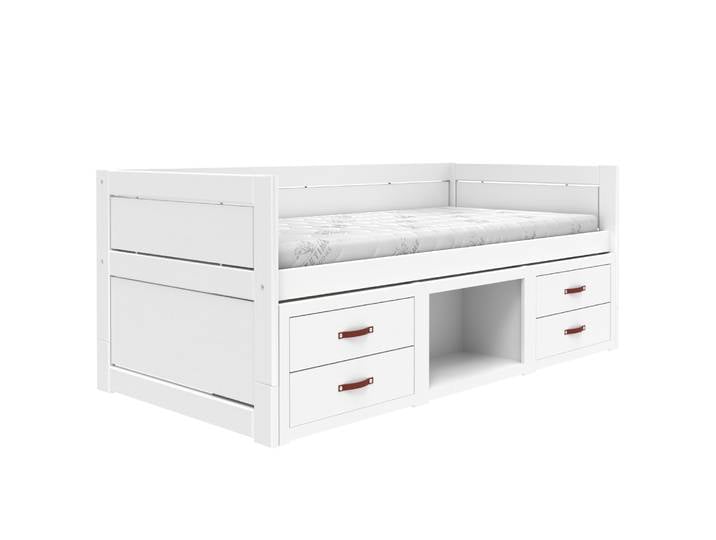 Kojenbett mit Regal und Schubladen