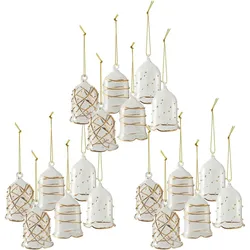 GLASGLOCKEN Winter Collage Accessoires gold 19,5 x 19,5 x 18,5 cm 18er Set