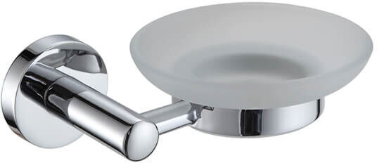 Showerdrape Modernity Chrome Stainless Steel & Frosted Glass Wall Mounted Soap Dish
