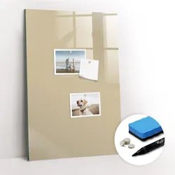 MAGNETTAFEL 40x60 Beige schwarzer Marker