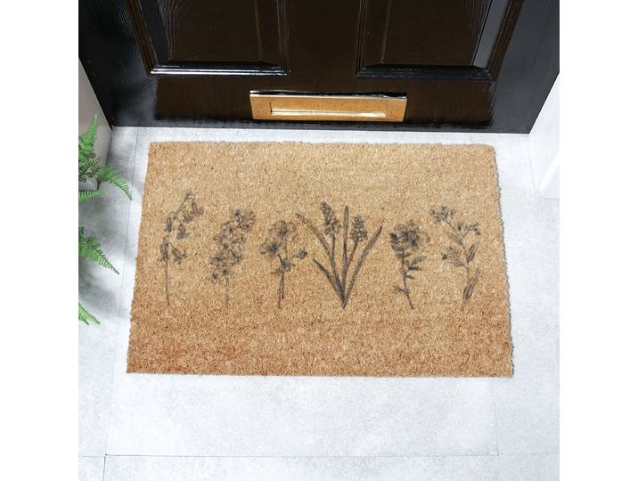 Paillasson 6040-WILDFLOWERS 40 x 1 x 60cm Marron