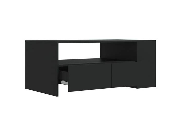 Petite Table Centrale de salon Noir - LEMON® Table basse Noir - 102x55x42cm - Bois d'ingénierie 215 - Soldes