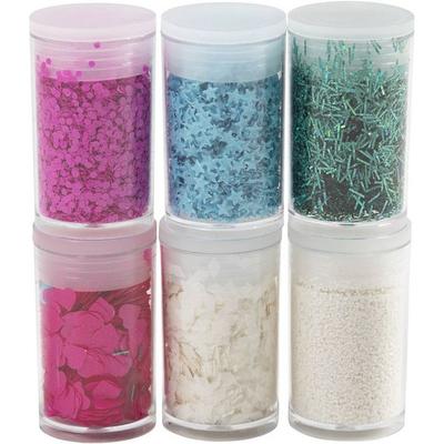 Creativ Company Biologisch abbaubarer Sparkles & Pailletten, Pastellfarben, 6x7 ml
