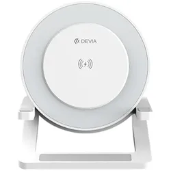 Devia Bluetooth-Lautsprecher IM-3 mit drahtlosem Ladegerät 15W und Licht weiss, Bluetooth Lautsprecher, Weiss