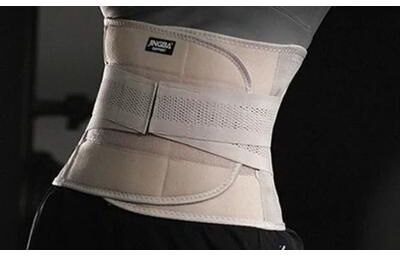 Uplifted Goods Fitness Waist And Back Support Belt Trainer Sweat Lumbar Support khaki m