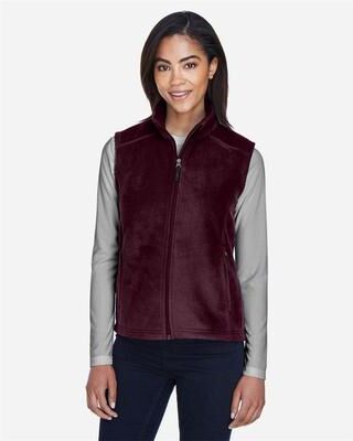 CORE365 78191 Women's Journey Fleece Vest in Burgundy size Medium