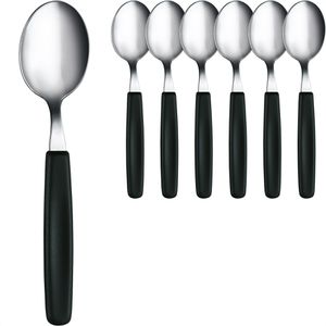 Victorinox Esslöffel Swiss Classic 5.1553, 19,8 cm, Edelstahl, mit schwarzen Kunststoffgriffen, 6 Stück