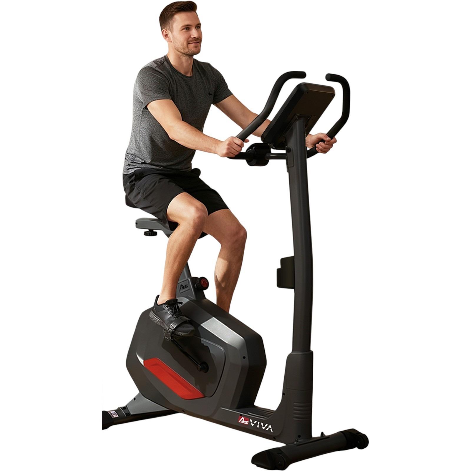 Heimtrainer Ergometer AsVIVA H22 Fitnessbike leise mit Bluetooth App Widerstand für Zuhause anthrazit