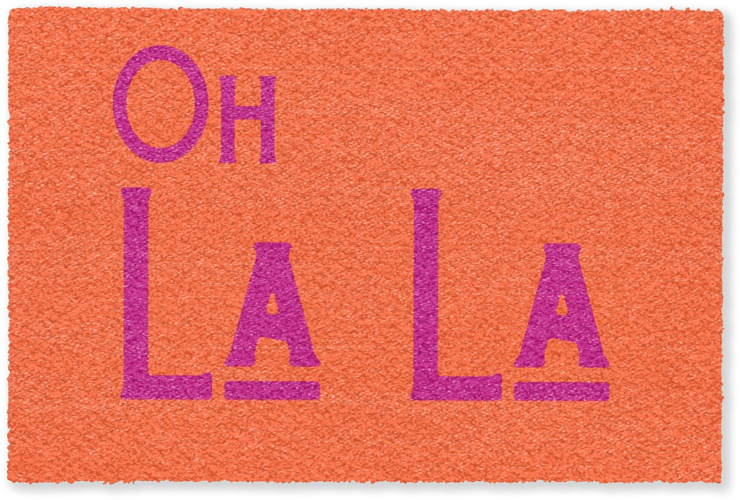 MuchoWow Deurmat Oh la la - Oranje en Roze - 90 x 60 cm