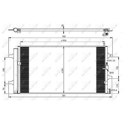 NRF Kondensator, Klimaanlage EASY FIT 350069 für Audi