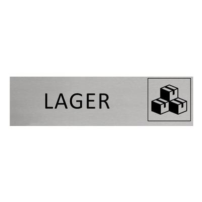 CombiCraft Aluminium Türschild Lager 165x45mm mit 3M-Tape zur Befestigung, einfache Kennzeichnung von Räumen und Bereichen