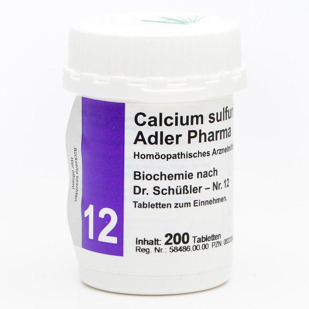 Adler Pharma Produktion und Vertrieb GmbH Biochemie Adler 12 Calcium sulf.D6 Adl.ph. Tabletten 00833390