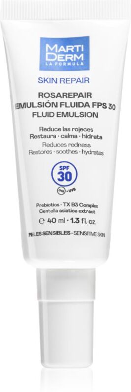 MartiDerm Skin Repair Rosarepair Fluid Emulsion SPF 30 fluide hydratant contre les rougeurs du visage SPF 30 40 ml