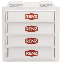 Renz, Klingel + Türsprechanlage, Tastenmodul 97-9-85272 4 Taster weiss (alt: 97-9-85100)