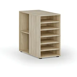 Beistell-Regalschrank für PRIMO WOOD Arbeitstisch, links, Eiche natur