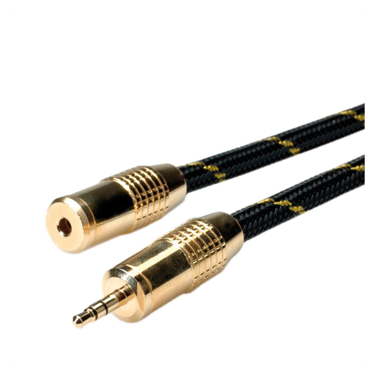 Roline Gold Audio Verlängerungskabel (2.50 m, AUX Kabel) (11.88.4753)