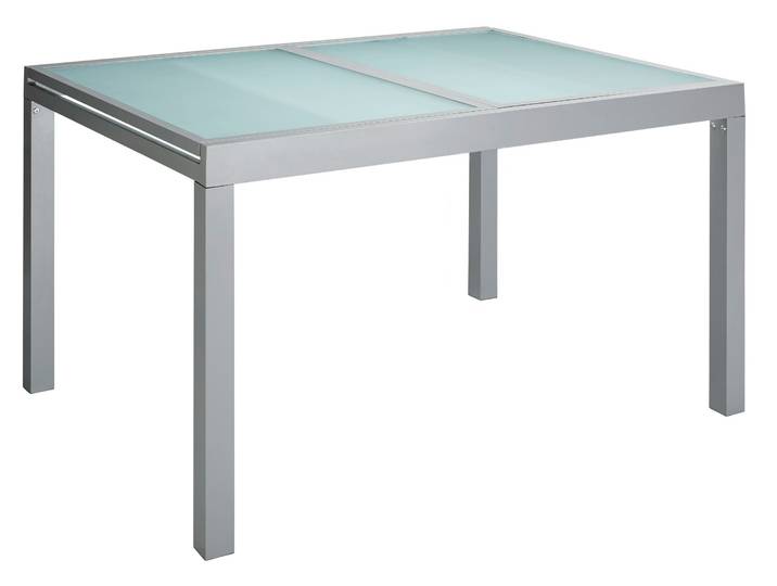 Gartentisch MERXX Lima , silber (silberfarben), B:90cm H:75cm T:120cm, Tische, Gartentisch