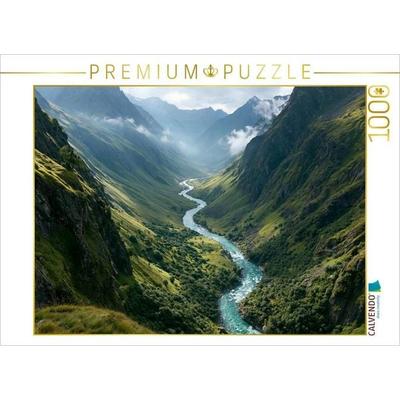 CALVENDO Puzzle Türkisfarbenes Wasser in unberührter Natur | 1000 Teile Lege-Größe 64x48cm Foto-Puzzle für glückliche Stunden, von , Calvendo Puzzle