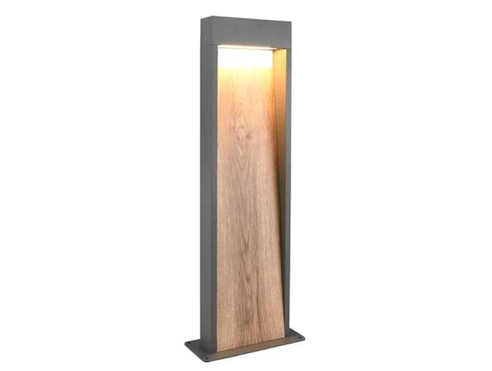 Trio Leuchten LED Außen Wandleuchte Salmon 546960135, Aluminium Druckguss Anthrazit/Holznachbildung, inkl. 11 Watt LED